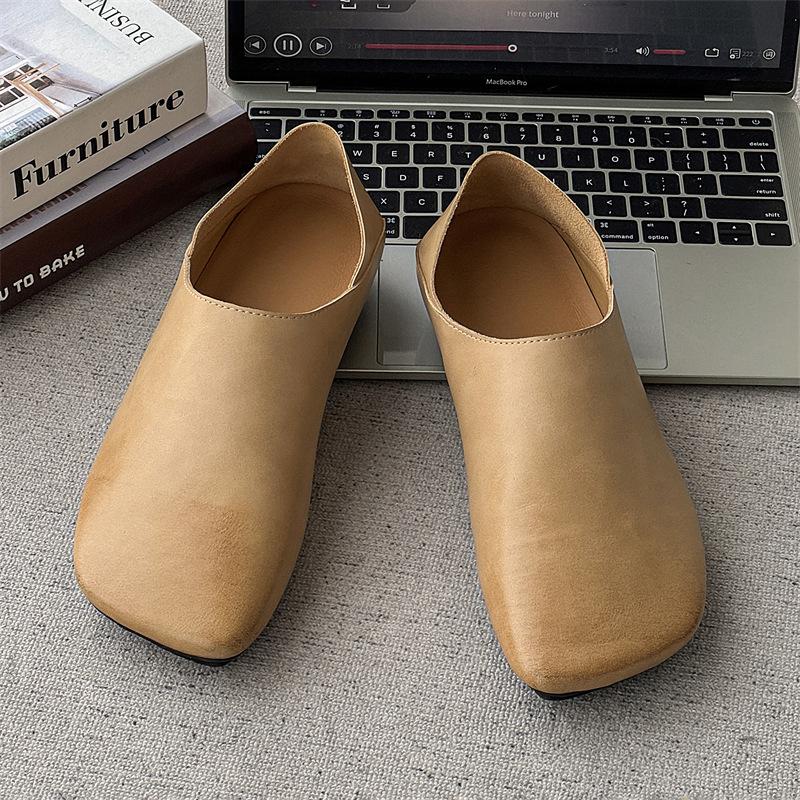 2025 темные ретро туфли одиночные пара удобные повседневные туфли одна педаль ленивые туфли 14712-24712-X