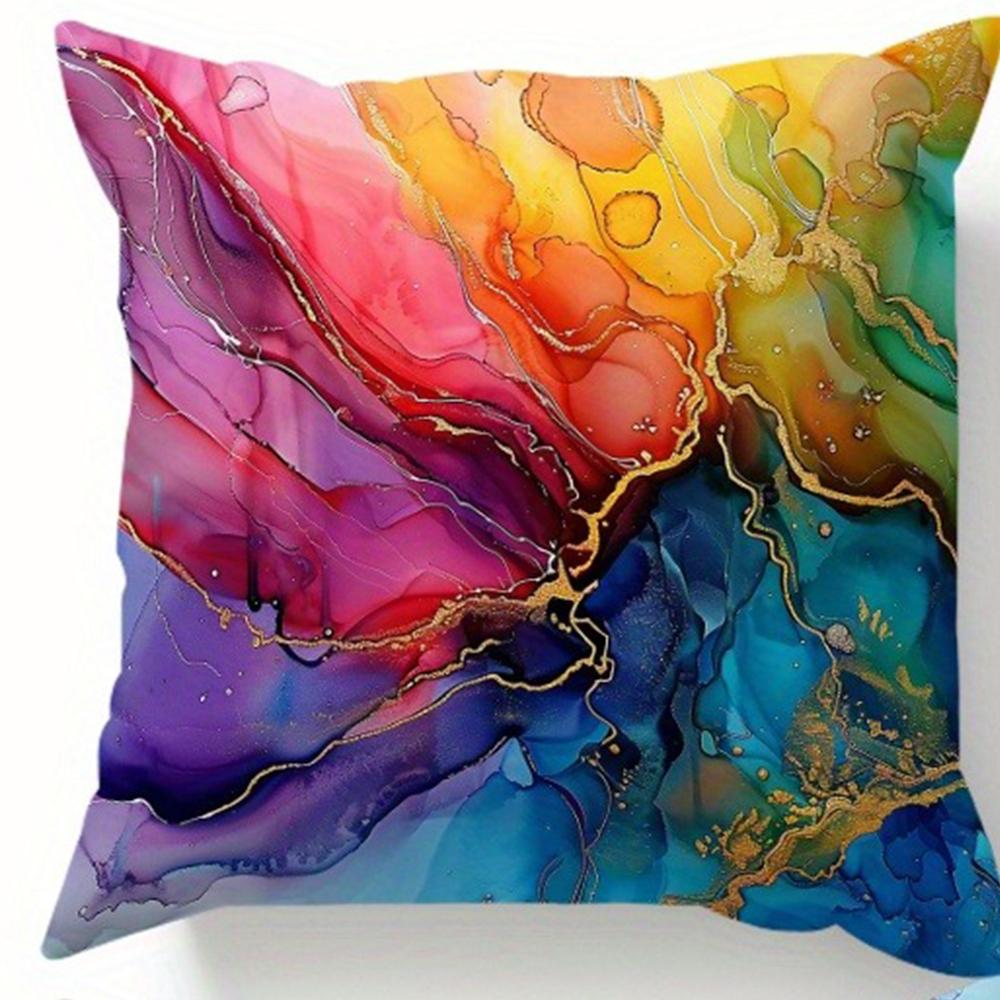 Геометрическое искусство Декоративная наволочка на подушку Супермягкий полиэстер Гостиная Диван Спинка Чехол для подушки для автомобиля Домашнее украшение