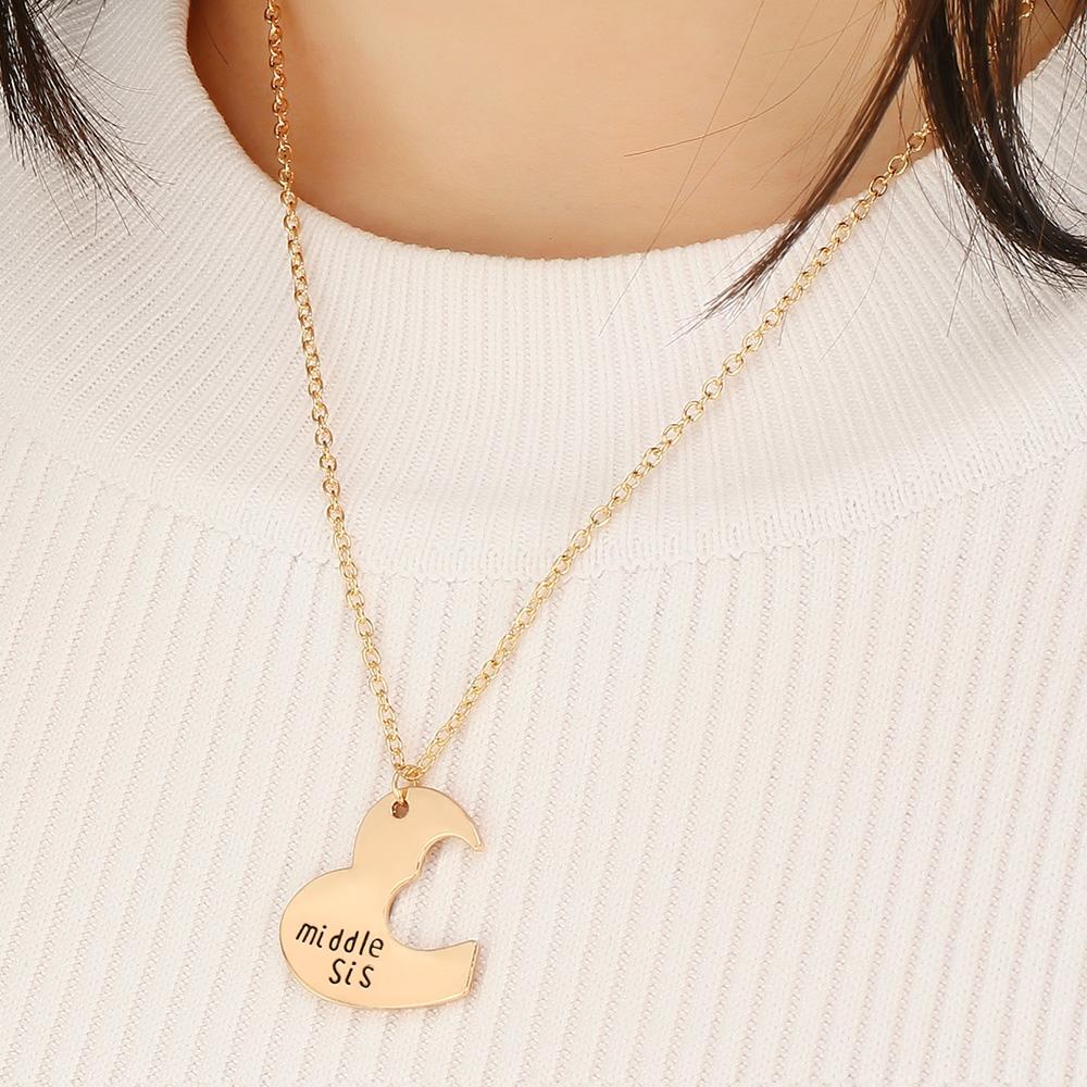 Gifts Middle Sis Little Sis Good Sister Necklaces Stitching Necklaces 3 Pieces / Set Big Sister