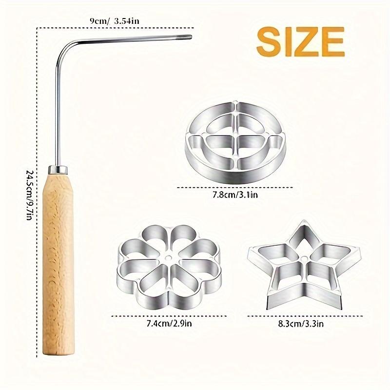 1 набор металлических форм для вафель, набор розеток, печенье, буньюэлос, форма для жарки закусок, форма для выпечки печенья с ручкой, кухонный инструмент для выпечки