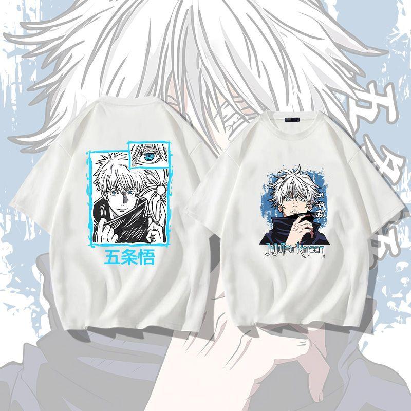 Аниме Jujutsu Kaisen Jujutsu Kaisen мужская футболка с коротким рукавом из чистого хлопка Летняя мода Свободная футболка мужская