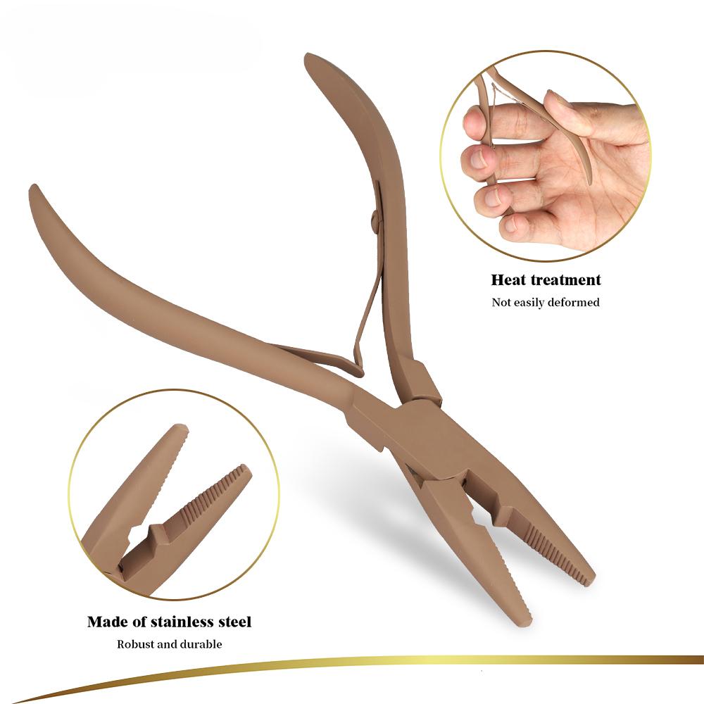 Инструмент для утка, плоскогубцы для нанесения микроколец, инструмент, микробусины, ближе, плоскогубцы для наращивания волос из нержавеющей стали