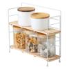 Fuji Boeki Mini Shelf, Storage Shelf, Width 34.5 X Depth 10.5 X Height 29.5 Cm, White X Natural, Interior Rack, Foldable, 55005