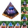 Orgonite Chakra Energy Pyramid Amethyst Crystal Home Decor Meditation Ornament Craft Gift