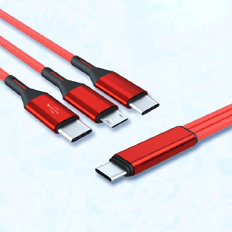 USB C на USB C Micro USB Коннектор Быстрозарядный Шнур для Мобильного Телефона