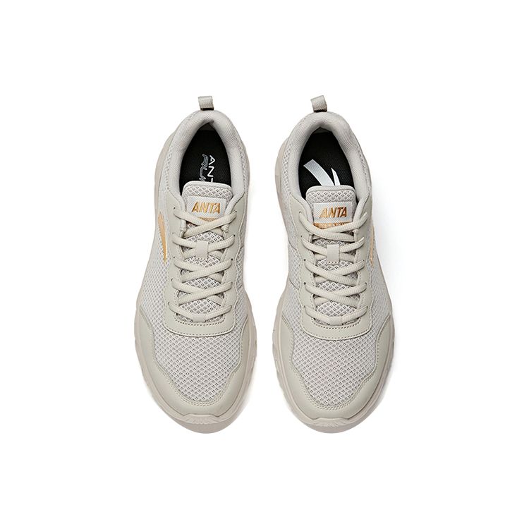 Anta Mesh Comfortable Non-Slip Wear-Resistant Breathable Low-Top Running Shoes Men Sneakers Gray 912115578-2