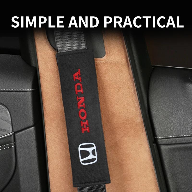 Rbnzy1 1/2 шт. Мягкая накладка на ремень безопасности автомобиля для Honda Mugen Power Civic Accord CRV Hrv Jazz Аксессуары