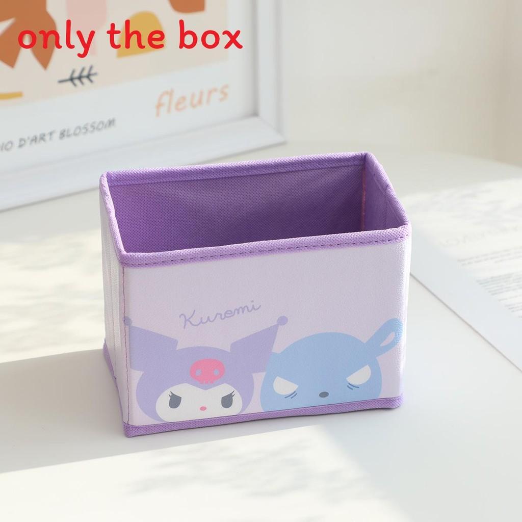 Hello Kitty Kuromi Cinnamoroll My Melody Узор Складной Настольный Органайзер для Хранения Косметики и Офисных Принадлежностей