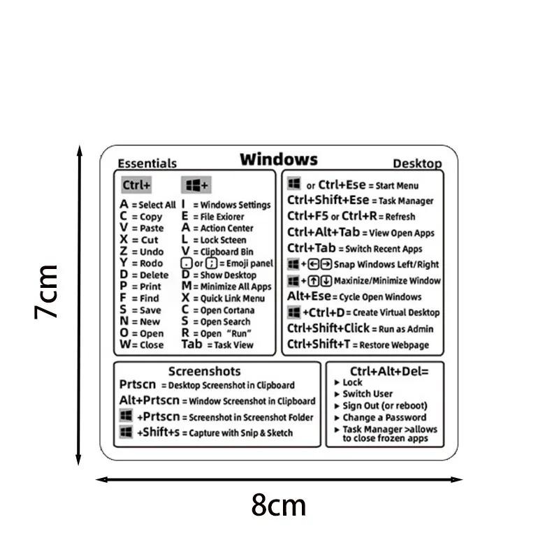 Для Mac Windows Наклейки с горячими клавишами Word Excel Прозрачные наклейки Графика букв Защитная наклейка для ноутбука Быстрая навигация