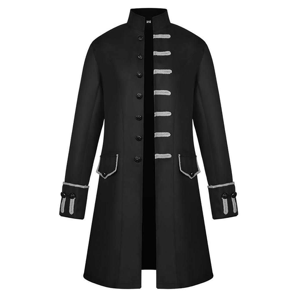 Halloween Men's Fashion Tailcoat Jacket Goth Uniform Costume Praty Outwear Coat