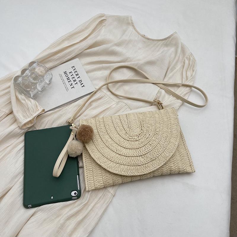 Повседневная женская сумка-конверт, женская модная сумка через плечо, пляжная соломенная плетеная сумка-мессенджер, женская дорожная сумка-тоут