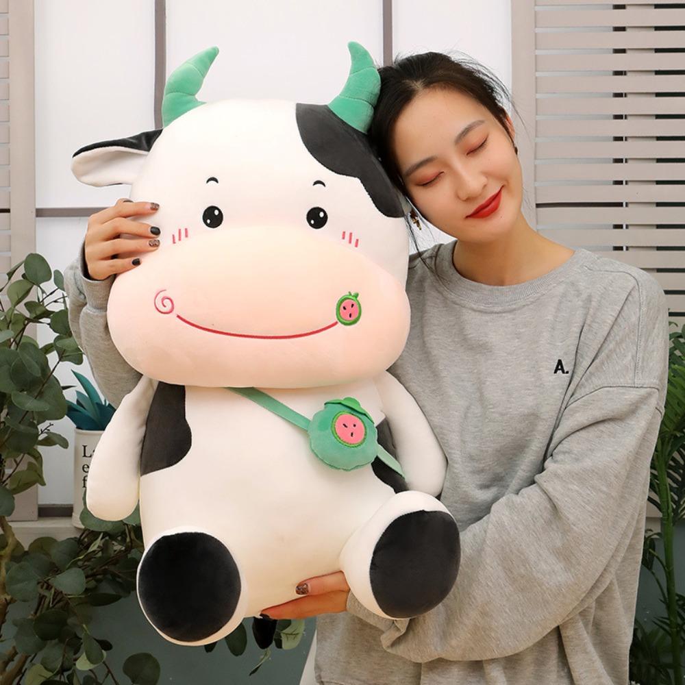 Cattle Milk Cow Plush Doll Animal Kid's Accompany Dolls Sleeping Pillow Cow Plush Toy Home Decor