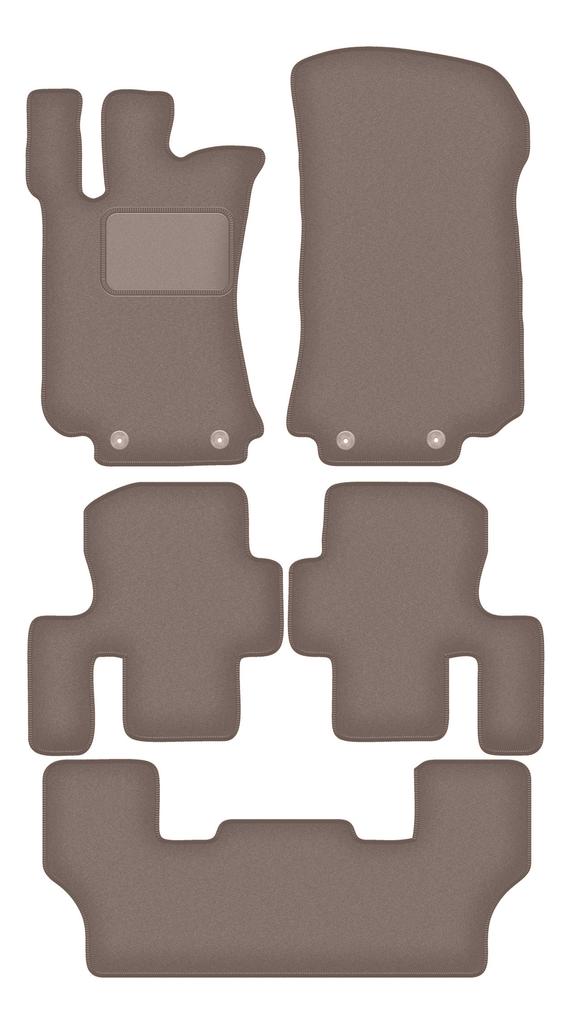 Dywaniki samochodowe welurowe do: Mercedes R-klasa W251 minivan 7 osób krótki (2005-2013) beżowe