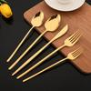 30Pcs/Set Stainless Steel Dinner Mirror Gold Dinnerware Set Knife Dessert Fork Spoon Cutlery Set Kitchen Flatware Silverware Set