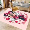 Minnie Mouse Flowers Heart Carpet For Playroom Bedroom Living Room Sofa Home Decorkids Game Area Rug Nonslip Floor Mat
