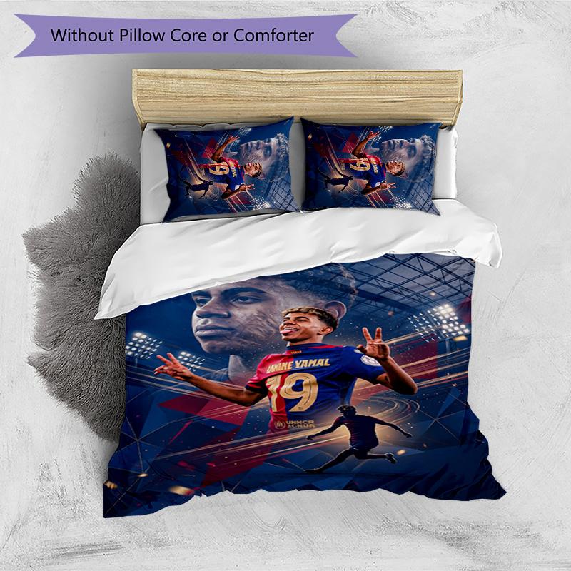 Yamal Printed 3PCS Bedding Set Breathable Duvet Cover with Pillowcases Decorative Bed Linen for Bedroom Home