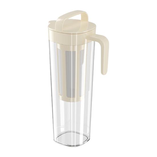 1100ml Cold Extraction Pot Cold Brew Coffee Maker Pitcher with Removable Filter Tea Infuser Spout Leak-proof Brewing Kettle for Restaurant Kitchen