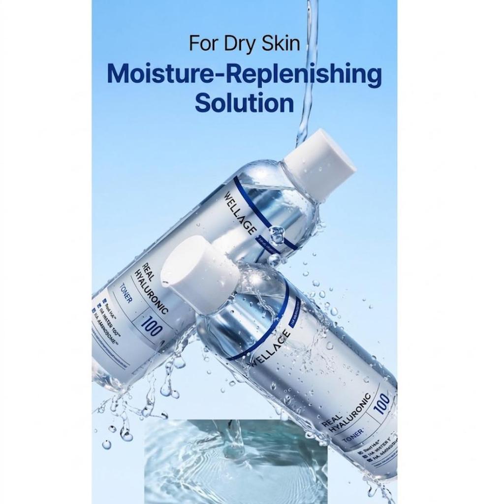 [WELLAGE] Real Hyaluronic 100 Тонер 200мл