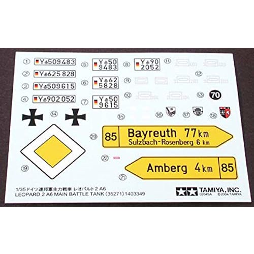 Tamiya 1/35 Военная миниатюра Серия Нет. 271 Немецкий Федеральный Армейский Основной Боевой Танк Leopard 2 A6 Пластиковая Модель 35271