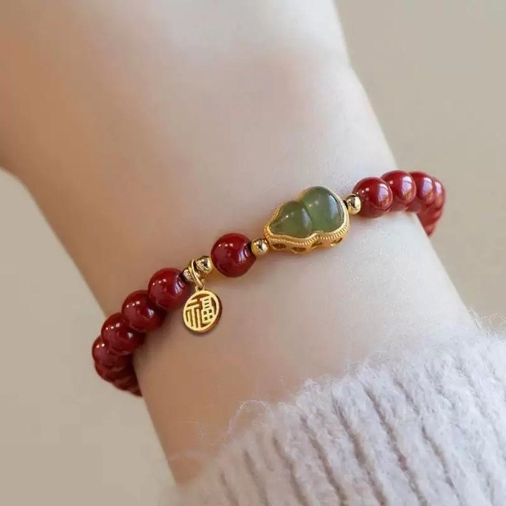 Square Sugar Lotus Hotan Bracelet Apricot Beaded Bracelet Hetan Jasper Bracelet Anniversary