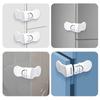 Home ABS Cabinet Drawer Locks for Children Anti-Pinch Hand Baby Care Refrigerator Locks for Kids Safety Protection