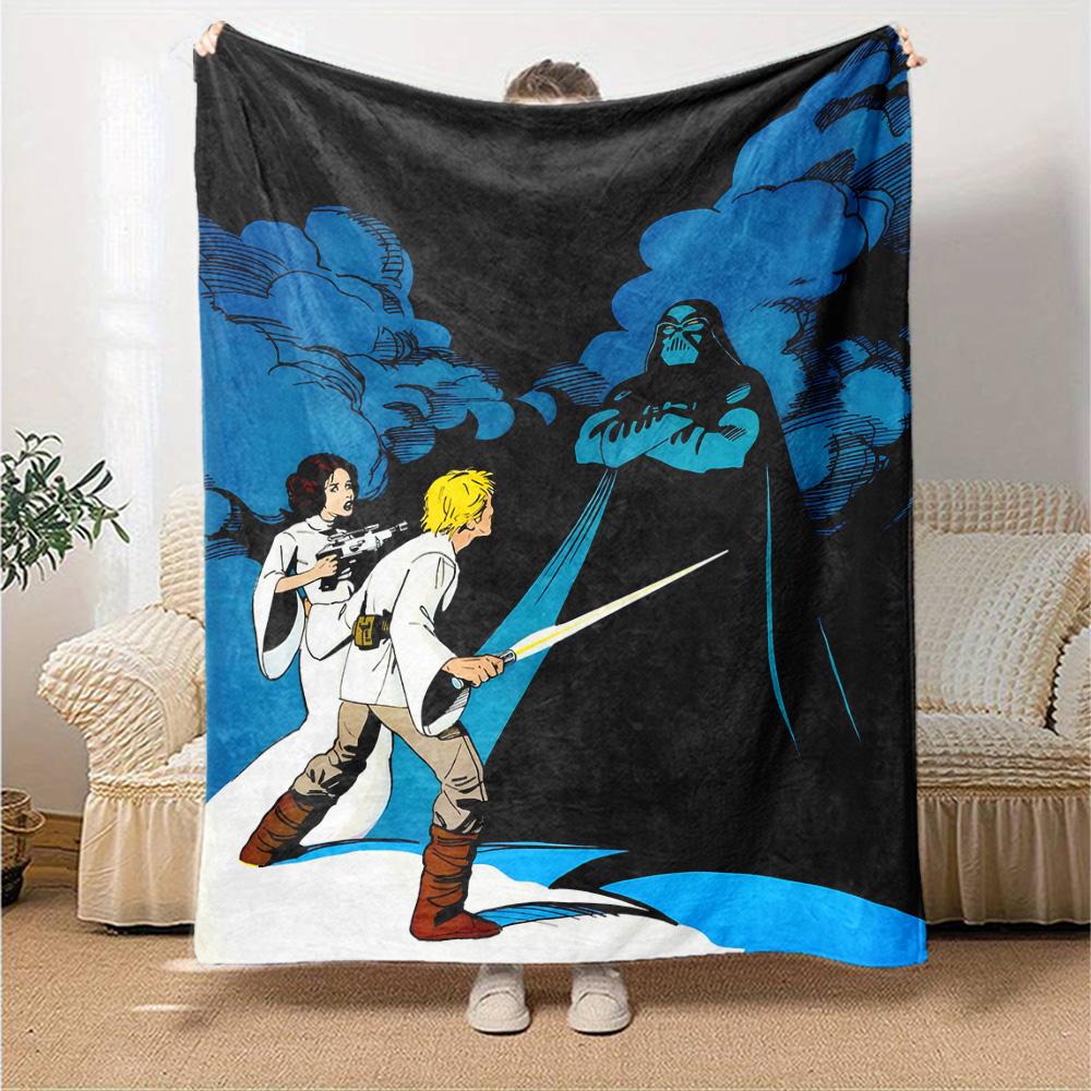 Star Wars Blanket Durable Comfort Great for Picnics Bedding Office All-Season Use Playful Design Perfect Gift for Relatives and Friends