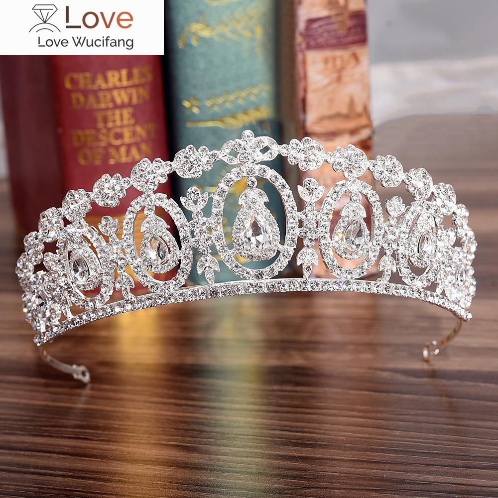 Fashion Crystal Wedding Bridal Tiara Crown For Women Prom Diadem Hair Ornaments Wedding Bride Hair Jewelry Accessories