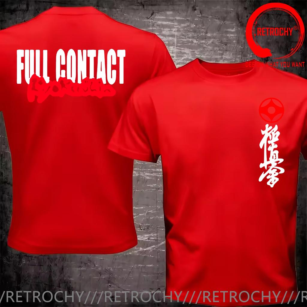 Funny Design Kyokushin Karate Full Contact Back Shirt Unisex Fashion Trendy Casual Clothing Stylish Tops Tee Shirt Leisure Tshirt
