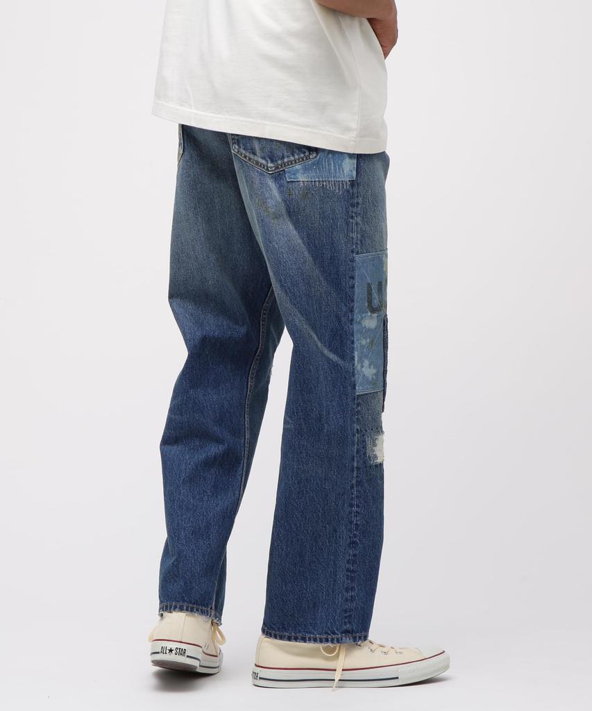 AVIREX RESTORE COLLECTION DENIM PANTS "REPAIR CUSTOM" Men's XL 432 Used 783-5211004
