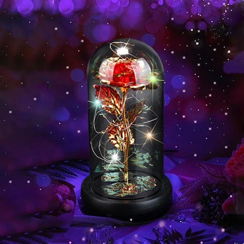 Valentine's Day Gift Artificial Rose Flower Roses Flower Birthday Gifts for Women Romantic Gifts for Her Colorful In A Plastic Unique Present