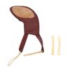 Violin Shoulder Rest Pad Handmade Soft Sheepskin Violin Chin Rest Cover for Practice Brown 12 14