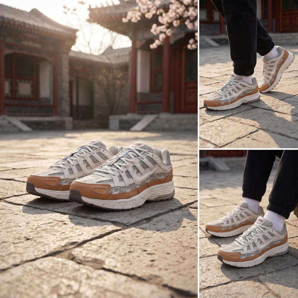Nike P-6000 Год Лошади Мужские Кроссовки Кремовый Еловый Туман Парусный-Парусный-Фантомный-Бечевка-Нейтральный-Оливковый IQ1120-311