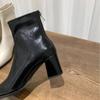 2025 осень и зима новая мода острый носок высокий каблук корейские маленькие ботильоны короткие ботинки женская обувь одинарные ботинки коричневые с юбкой