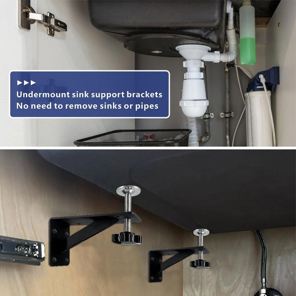 Easy Installation Sink Installation Kit Heavy Duty Pedestal Sink Support  Undermount Application