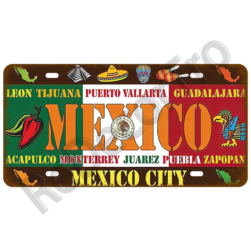 Retro Landmark Country Metal Sign Tinplates Plate Plaque Metal Vintage Tin Sign Home Decor For Man Cave Bar Pub Club Decoration