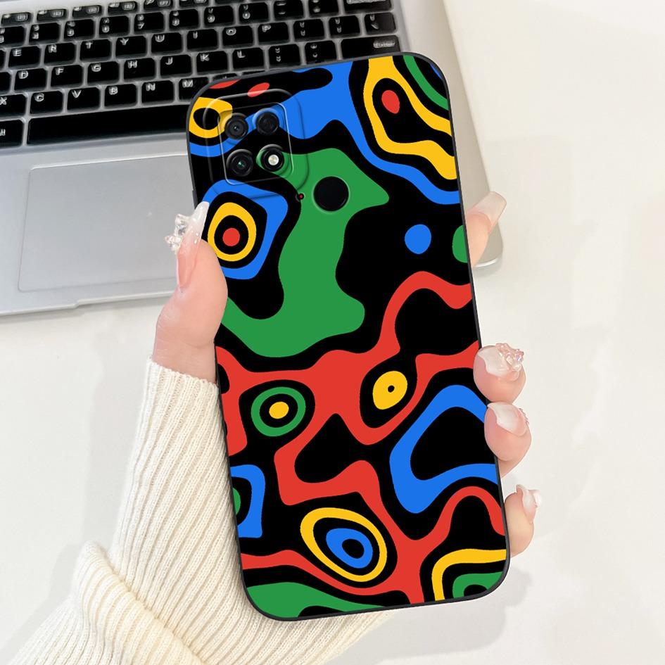 For Xiaomi Poco C40 Case 220333QPG Fashion Daisy Flower Graffiti Soft Silicone Shockproof Back Cover For Poco C40 PocoC40 Bumper