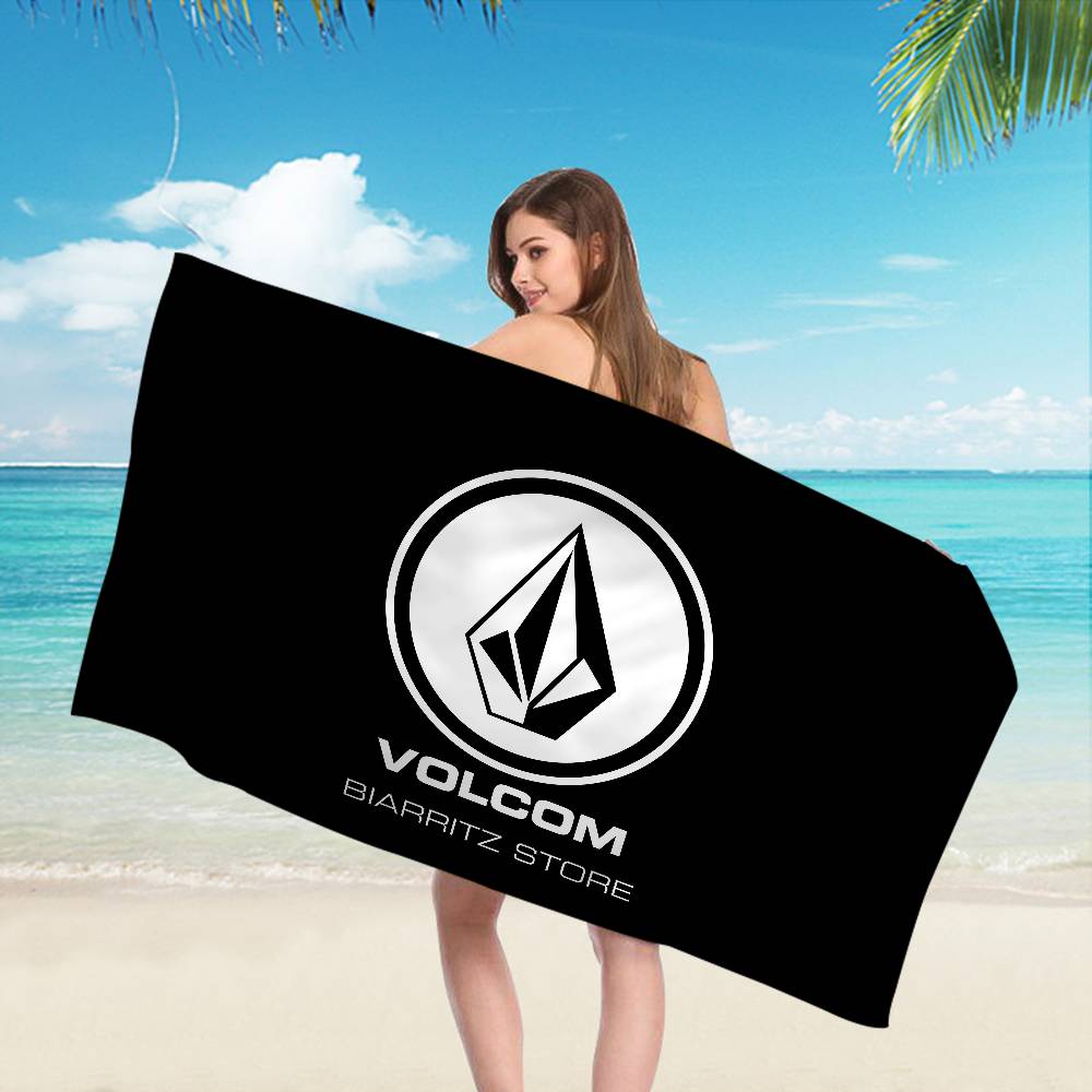 Volcom Плед из микрофибры Быстросохнущие пляжные полотенца Большой размер с принтом Супервпитывающее полотенце-плед для бассейна