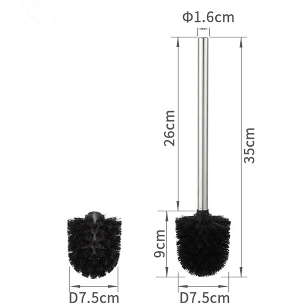 New Accessories Toilet Brush Scrubbers Head & Handle Stainless Steel Bathroom