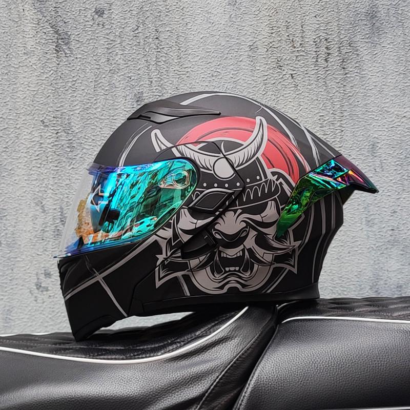 E5GOrz Откидной Мотошлем для Мужчин и Женщин – Интеграл, Всесезонный со Слотом для Bluetooth, Большим Задним Спойлером, Сертифицирован 3C