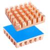 Медный радиатор Haojiaho 25x25x6 мм с теплопроводящей клейкой подложкой, для предотвращения теплового разгона, Медный радиатор для ЦП, микросхем, плат