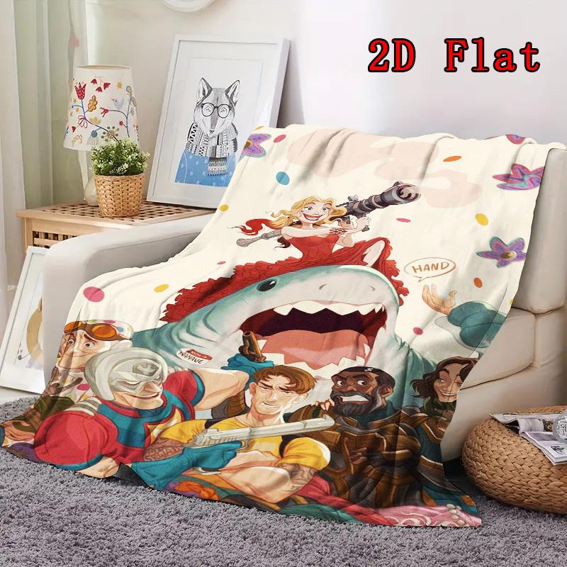 Anime Characters 2D Flat Pattern Flannel Blanket High quality All Seasons Warmth and Comfort Perfect for Christmas Gifts.PMT0914301