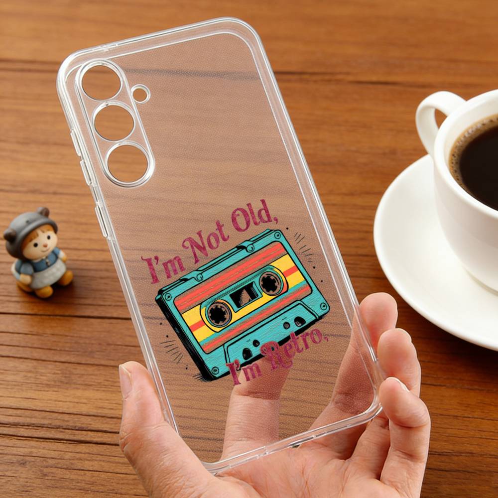 Чехол для телефона V-Video C-Cassette T-Tape для Samsung S25,24,21,22,23,30,Ultra,20,Plus,Fe,Lite,Note Прозрачная крышка