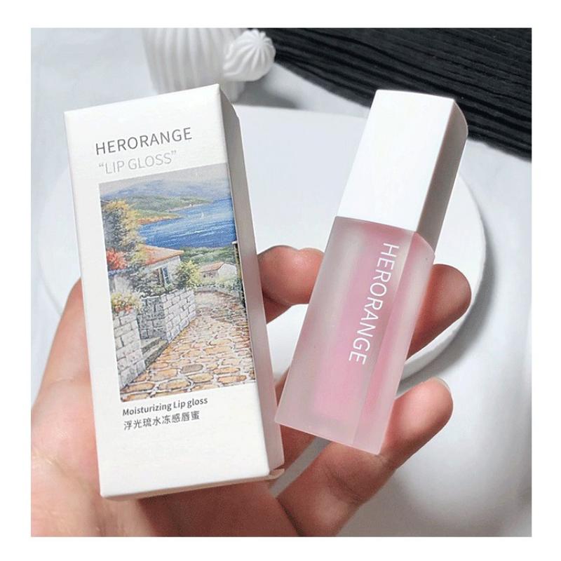 HER ORANGE ~ Floating Light Lucid Water Freeze Sensation Блеск для губ Увлажняющий увлажняющий крем для губ Осветляющий линии губ Женская помада