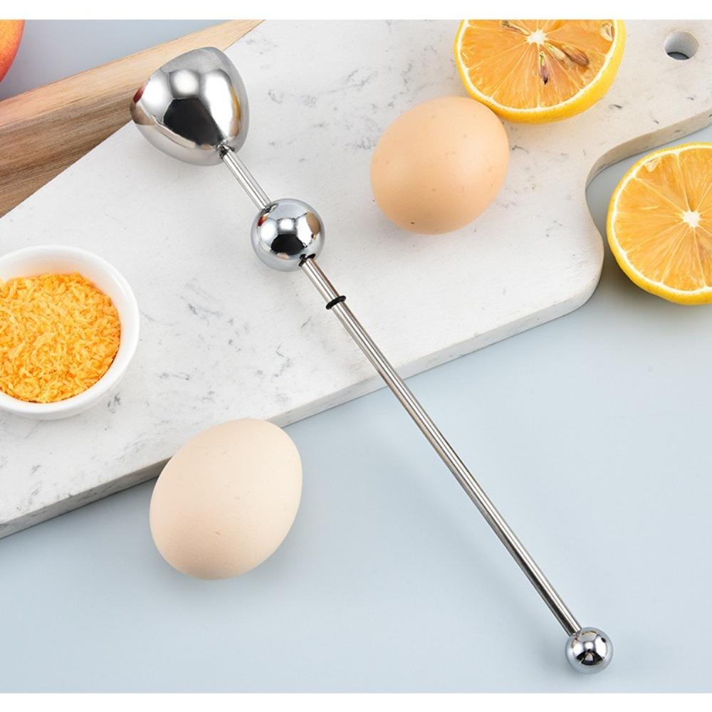 2pcs Professional Egg Topper Cracker Stainless Steel Shell Boiled Tool Egg Knocker Opener Raw Eggs
