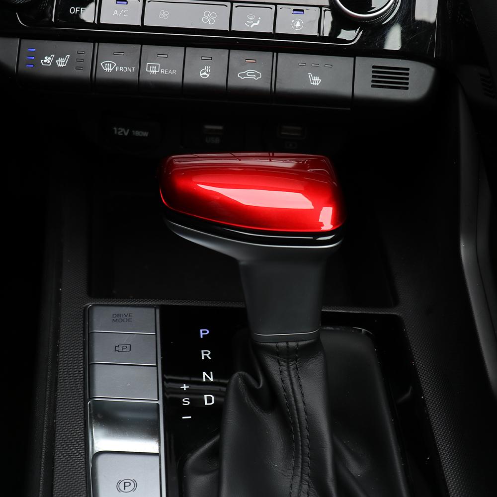 LHD/RHD For Hyundai Elantra CN7 2021-2025 Car Tuning Carbon Fiber Console Gear Lever Head Cover Trim Interior Accessories