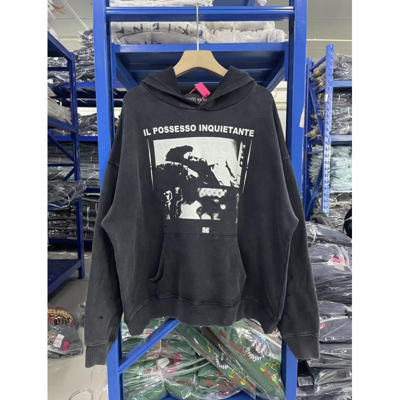 Unisex Oversized Hooded Sweatshirt Streetwear Cotton Blend Loose Fit Casual