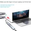 USB-C/USB-A Dual-Interface Hub 5-in-1 Adapter with USB3.0/2.0 Ports and SD/TF Card Reader for Laptops and Desktop Computers
