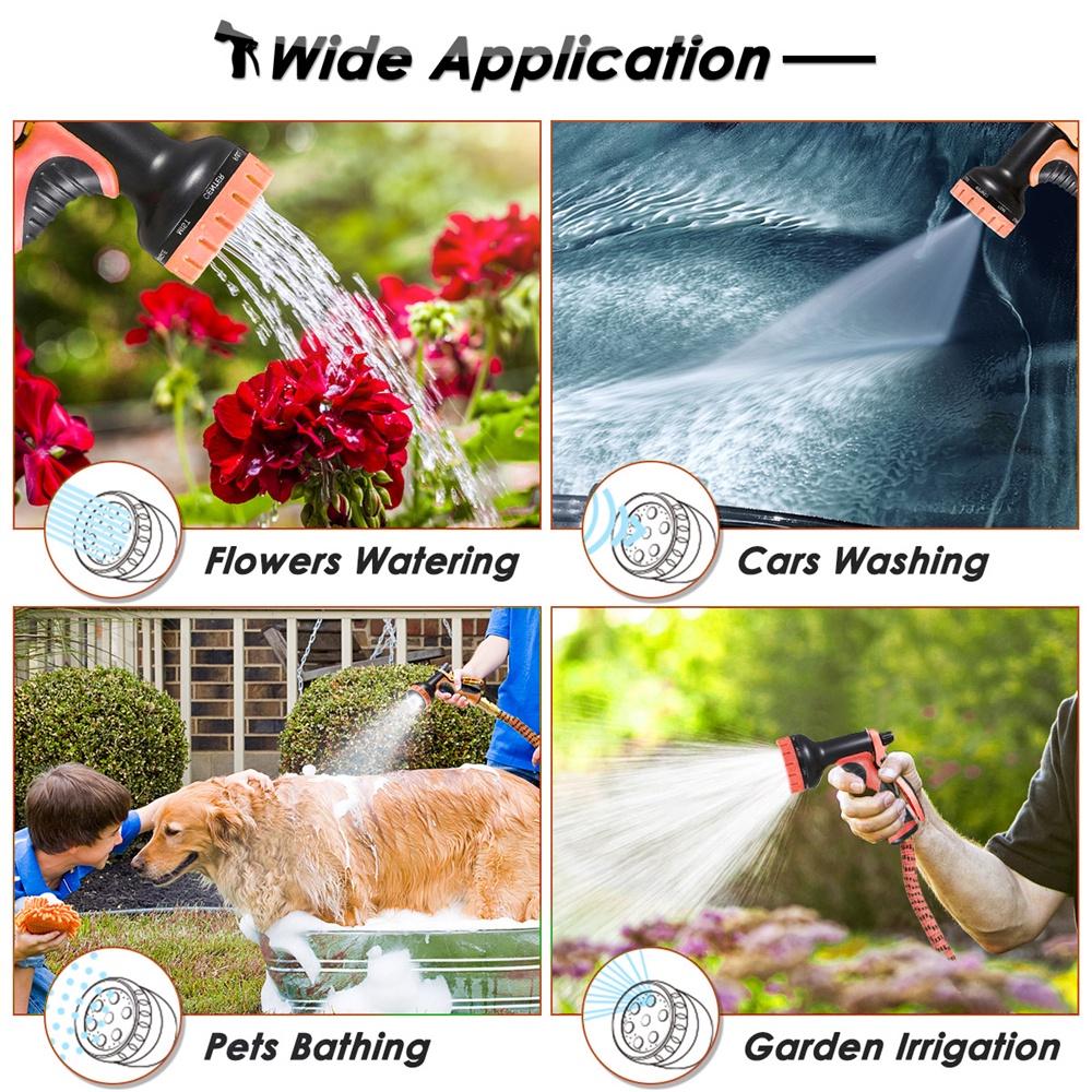 Новый 25-100 футов Расширяемый Волшебный Гибкий Водяной Шланг Пластиковые Шланги Труба С Распылителями Для Полива Сада