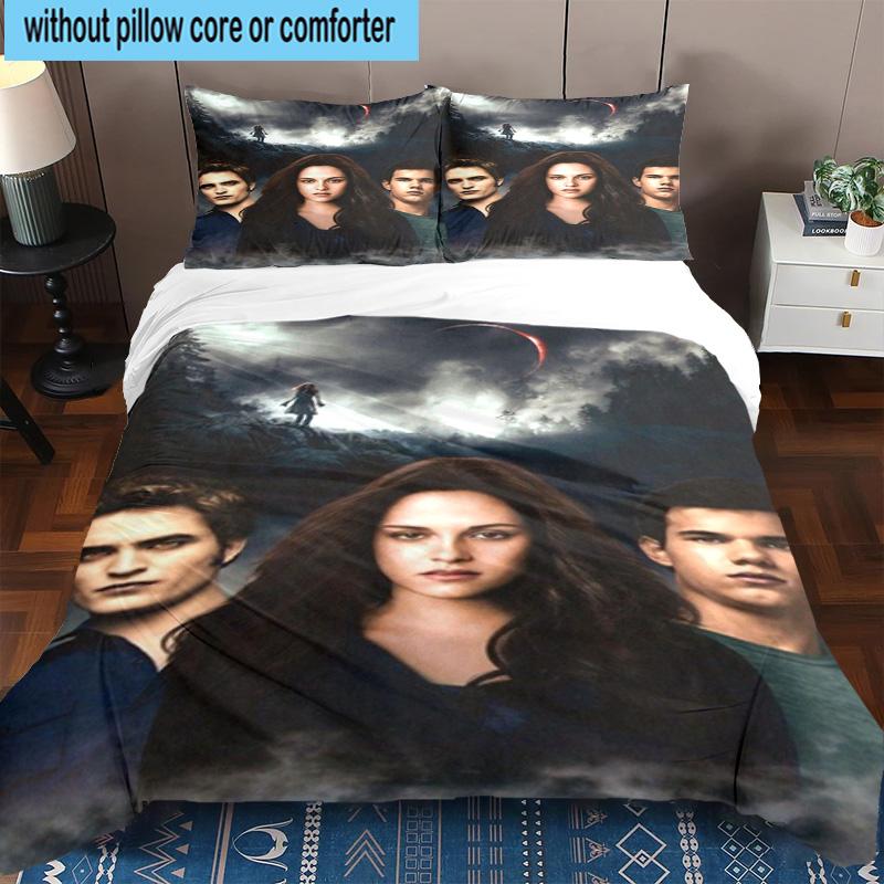 3PCS vampire Saga Romance 3pcs Bedding,Including 3PCS Duvet Cover And 2pcs Pillowcases Perfect for Christmas,Ideal for Bedroom, Dormitory
