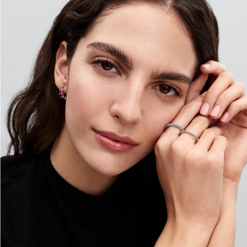Pandora Pink Hoop Earrings 293851c02